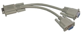 MCL Samar CG-523C Adaptateur en câble VGA HD15 mâle / femelle / femelle 40cm