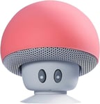 Langaton Sudroid Mushroom Mini Bluetooth -kaiutin mikrofonilla, punainen