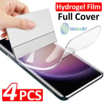 4-pack Hydrogel Film för Samsung Galaxy S24 S23 S22 S21 S20 Ultra Plus Skärmskydd för Samsung S24 Ultra S23 S20 S21 FE Samsung S21 Samsung S21 Hydrogel Film