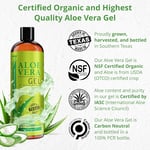 Seven Minerals Organic Aloe Vera Gel with 100% Pure Aloe from Freshly Cut Aloe -