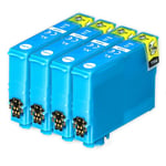 4 Cyan XL Ink Cartridges for Epson WorkForce WF-3540DTWF & WF-3530DTWF