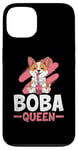 Coque pour iPhone 13 Boba Queen - Thé au lait pour chien - Pour amoureux des perles