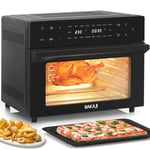 Four Friteuse à Air Chaud 30Lt Digital 1800W Frites Cuisines Sans Huile Noir