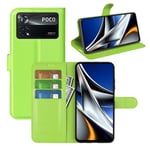 Xiaomi Poco X4 Pro 5G      Pu Wallet Case    [Green]