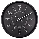 NeXtime Horloge Murale Lumineuse - Noire - 35 cm - Pas de Bruit de coutil! - Lumineux