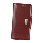 Flip Case for LG K4 2017, Business Case with Card Slots, Leather Cover Wallet Case Kickstand Phone Cover Shockproof Case for LG K4 2017 (Brown)