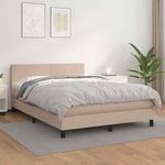 Lit � sommier tapissier avec matelas Cappuccino 140x190 cm