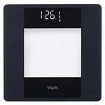 Vitafit Digital Bathroom Scales for Body Weight, Weighing Professional Since 2001, Crystal Clear LED, 28st/400lb/180kg, Black