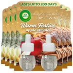 6 x 19ml Air Wick Warm Festive Apple Strudel Electrical Plug In Twin Refill