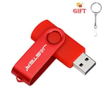 JASTER-Clé USB 2.0 rotative en plastique,clé gratuite JOColorful,clé USB,64 Go,32 Go,16 Go,128 Go,cadeau créatif - Type Red-8 GO