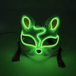 Halloween 10 väriä LED Neon El Wire Mask Cosplay Luminous Fox Mask Tanssijuhlamekko Asusteet