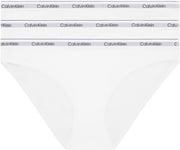 Calvin Klein Women's 3 Pack Bikini (Low-rise) 000qd5207e Bikini Panties, White (White/White/White), XL