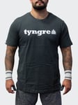 Tyngre T-Shirt Loose Fit Logo Mens Black Melange 5XL, Träningskläder