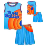 6-14 år Kid Space Jam Jersey Outfits Basket träningsoverall-9 - Perfet 160cm 13-14 Years