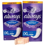 Always Dailies Panty Liners Long Plus x 96 Sanitary Pads & Quick Dissolving U...