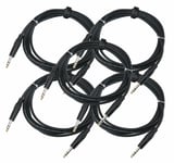 5x Cable Jack Professionnel Stereo 6.3mm Guitare Basse Batterie Electronique 3m