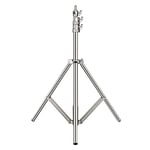 NEEWER 79"/2m Stainless Steel Light Stand, Spring Cushioned Heavy Duty Photography Tripod Stand with 1/4” to 3/8” Universal Screw Adapter for Strobe, LED Video Light, Ring Light, Monolight, Softbox