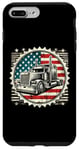 iPhone 7 Plus/8 Plus Semi-Trailer Trucker Big Rig American Flag Truck Driver Case