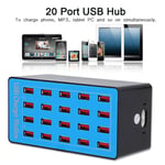 New Multi Level Prote-ctions 20 Port USB Hub 20A 5V Large Output USB Charging St