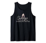 Champagne Is Basically Sparkling Water Pink Coquette Bows Tank Top