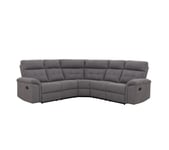 Canapé d'angle relax GASPARD tissu gris