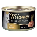 Ekonomipack: Miamor Fine Filets 24 x 100 g - Tonfisk & ost i gelé