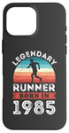 Coque pour iPhone 16 Pro Max Legendary Runner born 1985 40e anniversaire cadeaux course