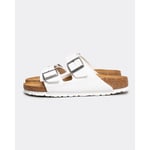 Birkenstock Arizona Narrow Birko-Flor Womens Sandals - White material_Synthetic - Size EU 36