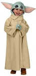 RUBIES - STAR WARS Officiel - Costume Bébé Yoda - Taille 3-4 Ans - Déguisement pour Enfant avec un Long Manteau en Polaire, des Mains en Mousse et une Cagoule à Oreilles Rembourrées