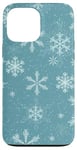 iPhone 13 Pro Max Blue Winter Snowflakes Christmas Holiday Case