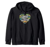 Garbage Trucks Are My Valentine Valentines Day for Toddler Zip Hoodie