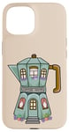 iPhone 15 Creative Cozy Coffee House Cafe, Stovetop Espresso Maker Case