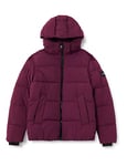 Calvin Klein Men's Crinkle Nylon Puffer Jacket K10K110336 Padded, Purple (Passion Plum), S