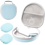 ProCase Hard Case for New AirPods Max, Travel Carrying Headphone Case with Silicone Earpad Cover & Mesh Pocket, AirPods Max Protective Portable Storage Bag -Lightblue