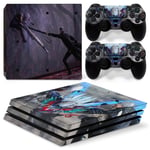 Kit De Autocollants Skin Decal Pour Console De Jeu Ps4 Pro Ma?Tre Sekiro Mortel 11 Personnages De Console De Jeu Kambat, T1tn-P4pro-1799