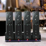 4x Rechargeable Battery Pack + Charger Stand for Nintendo Wii Remote Controller