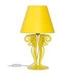 Arti & Mestieri Abat-jour multicolore Circeo Pop - Lampe de table petite Design 100% Made in Italy - en fer, 24 x 40 cm (Jaune et abat-jour jaune)