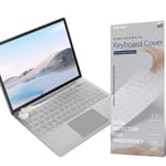 Digi-Tatoo Ultra Thin Keyboard Cover for Microsoft Surface Laptop Go with Fingerprint Power Button (8GB RAM Memory ONLY) 12.4'', Premium High Transparency Keyboard Skin Protector