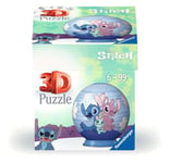 Ravensburger - Puzzle 3D Ball - Disney Stitch & Angel - A partir de 6 ans - 54 pièces numérotées à assembler sans colle - A collectionner - Support inclus - 11599