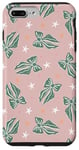 iPhone 7 Plus/8 Plus Aesthetic Green Bow On Light Pink Coquette Pink Christmas Case