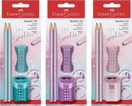 Faber-Castell Skrivset Grip Sparkle, Blandade Innehåller: 1 X Blyertspenna Grip Sparkle - 1 St (118282)