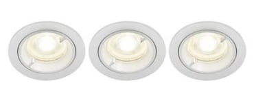 Lot 3 spots à encastrer Caius LED GU5.3 Ø8,5cm IP65 345lm 35W 5.2W Blanc neutre