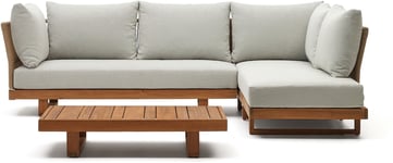 Raco, Udendørs sofasæt, H72x265x200 cm, akacietræ, aluminium