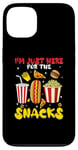 Coque pour iPhone 13 Jeu de football amusant Sports I'm Just Here For The Snacks