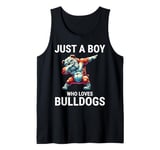 Mens Just A Boy Who Loves Bulldogs Cute English Bulldog Dog Tank Top