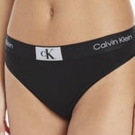 Calvin Klein Truser CK96 Cotton Thong Svart bomull Large Dame