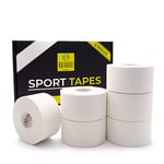 KALAHARI 6 X Sport Tape Extra Long - 3,8 cm x 13,7 m – Bande strapping adhésif, Ruban Athlétique Sportive, bandage de Doigt, Crossfit, Esacalade, Boxe - Strap Sport, Inélastique, 100% Coton, Blanc