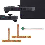 eXtremeRate Firefly LED Tuning Kit for Nintendo Switch Joycon Dock NS Joy con SL SR Buttons Ribbon Flex Cable Indicate Power LED – Ice Blue (Joy con Dock NOT Included)