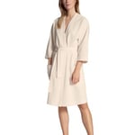 Calida Cosy Shower Bathrobe Creme bomull Medium Dam