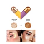 Liquid Highlight Greasy Prevention 2 In 1 Glitter Highlighter Stick Contour GFL